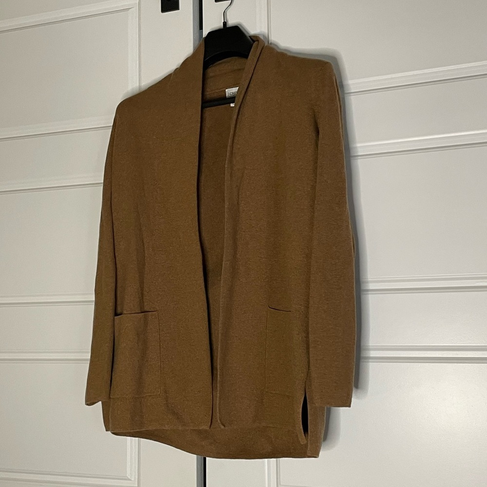 J Crew brown cotton cardigan
